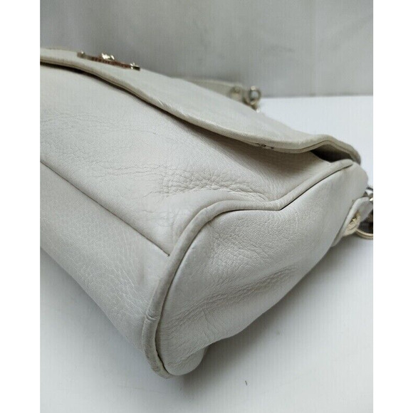 Elliot Lucca Off-White Leather Chain Strap Small Shoulder Bag - Picture 9 of 14